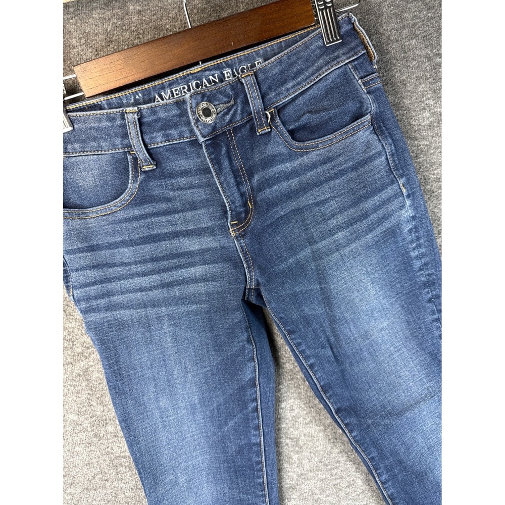 American‎ Eagle Super Super Stretch X4 Jegging Jeans Womens 2 Short Medium Wash